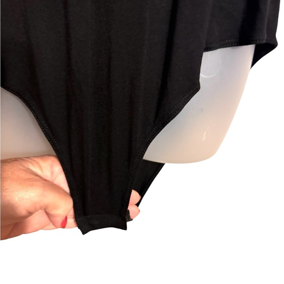 NWT Elegant Black V-Neck Bodysuit  XXLARGE   #C - Picture 5 of 9
